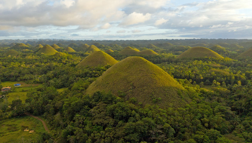 The Chocolate Hills in Bohol, Philippines